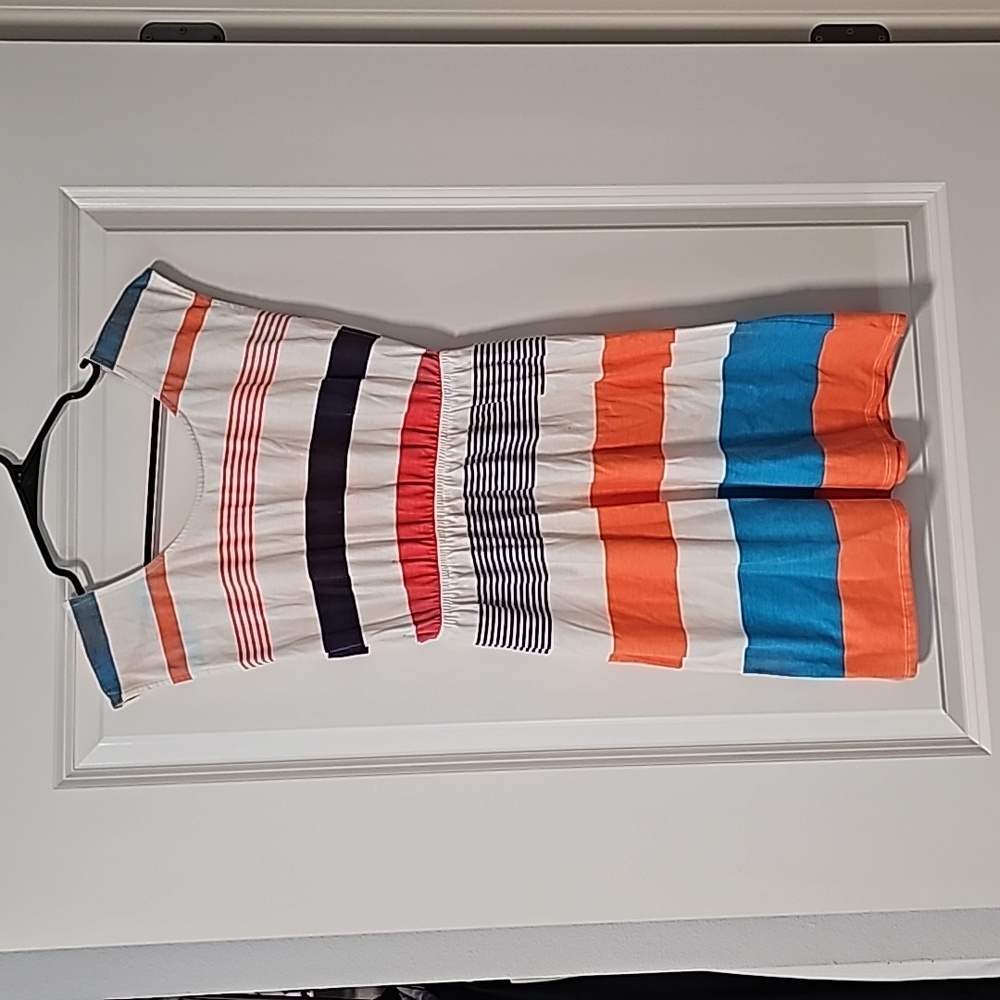 Striped boat neck dress